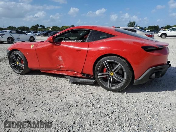 2021 Ferrari Roma z VIN ZFF98RNA5M0267812, wystawiony jako Copart lot #78847294 z przebiegiem Nie podano mil oraz Szkody całkowita. Historia ofert i sprzedaży dostępna na DreamBid. Obrazek 2.