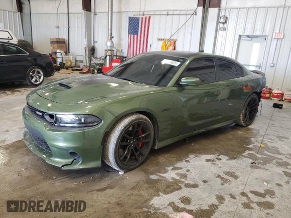 2021 Dodge Charger Scat Pack with VIN 2C3CDXGJXMH606615, listed as a Copart auction lot 51246025 with 13,971 mi miles and Salvage Title. Bid and sale history available at DreamBid. Image 1.