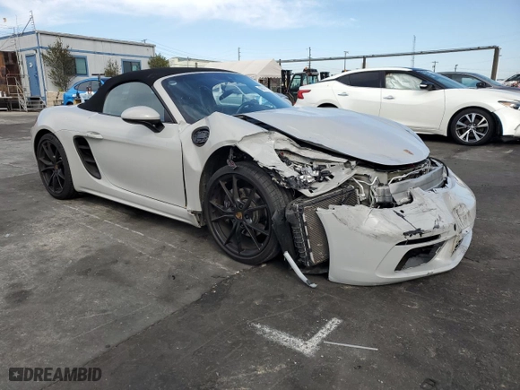 2021 Porsche 718 Boxster with VIN WP0CA2A80MS210358, listed as a Copart auction lot 46411675 with 41,953 mi miles and Salvage Title. Bid and sale history available at carsss.com. Image 4.