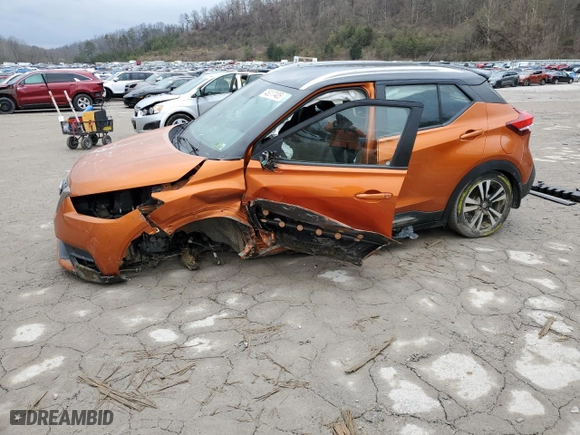 2019 Nissan Kicks S with VIN 3N1CP5CU5KL559993, listed as a Copart auction lot 45217405 with 112,713 mi miles and Salvage Title. Bid and sale history available at carsss.com. Image 1.