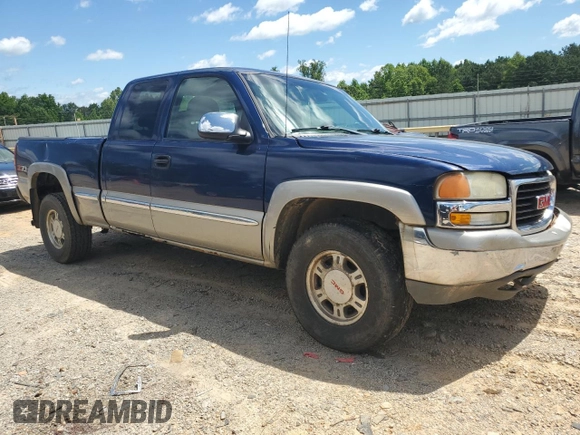 2002 GMC Sierra 1500 SLE with VIN 2GTEK19T621378897, listed as a Copart auction lot 60898315 with 137,509 mi miles and Salvage title. Bid and sale history available at DreamBid. Image 4.