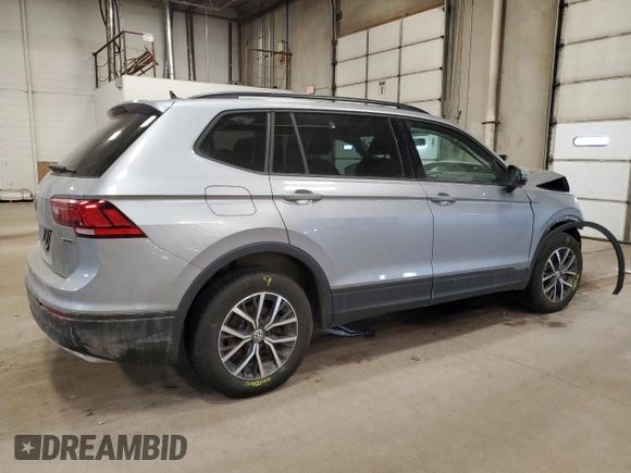 2021 Volkswagen Tiguan S with VIN 3VV0B7AX1MM019479, listed as a Copart auction lot 48524895 with 50,445 mi miles and Salvage Title. Bid and sale history available at DreamBid. Image 3.