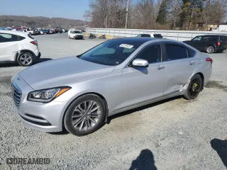 2015 Hyundai Genesis 3.8L with VIN KMHGN4JE1FU052090, listed as a Copart auction lot 46109425 with 70,277 mi miles and Salvage Title. Bid and sale history available at carsss.com. Image 1.