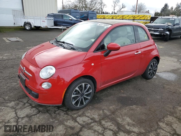 2012 FIAT 500 Pop with VIN 3C3CFFDR1CT377018, listed as a Copart auction lot 43171085 with 68,695 mi miles and Salvage Title. Bid and sale history available at carsss.com. Image 1.
