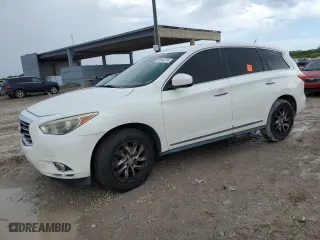 2013 Infiniti JX35 with VIN 5N1AL0MN6DC312843, listed as a Copart auction lot 74444774 with 224,979 mi miles and Salvage Title. Bid and sale history available at carsss.com. Image 1.