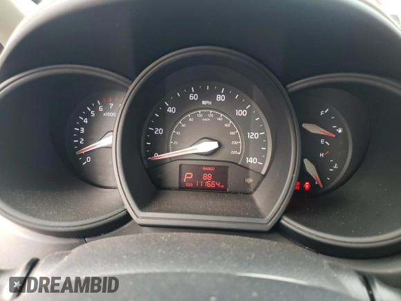 2014 Kia Rio LX with VIN KNADM5A35E6409088, listed as a Copart auction lot 75004804 with 111,664 mi miles and Salvage Title. Bid and sale history available at carsss.com. Image 9.