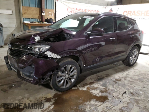 2021 Buick Encore GX Essence with VIN KL4MMGSL5MB150213, listed as a Copart auction lot 51256435 with 38,465 mi miles and Salvage title. Bid and sale history available at DreamBid. Image 1.