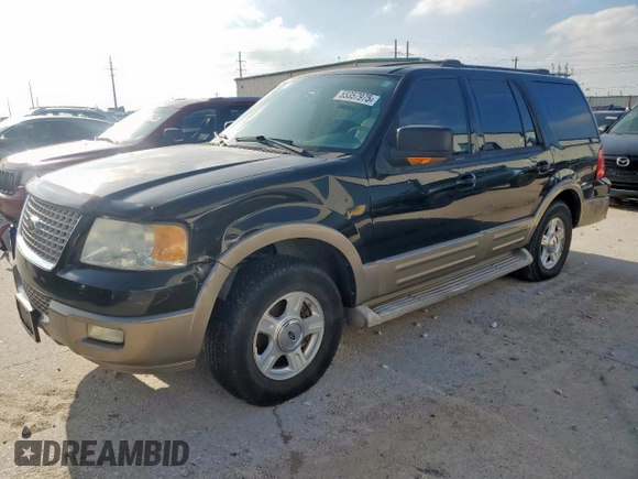 2004 Ford Expedition Eddie Bauer z VIN 1FMFU17L94LB02594, wystawiony jako Copart lot #55357975 z przebiegiem 104 450 mil mil oraz Szkoda całkowita • Salvage title. Historia ofert i sprzedaży dostępna na DreamBid. Obrazek 1.