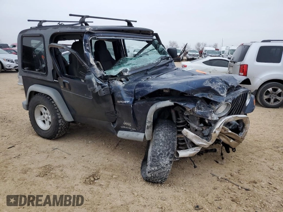 2005 Jeep Wrangler Sport with VIN 1J4FA49S25P357546, listed as a Copart auction lot 45365765 with 78,500 mi miles and Salvage Title. Bid and sale history available at carsss.com. Image 4.