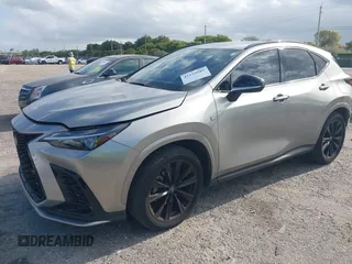 2022 Lexus NX 350 F Sport with VIN JTJKGCEZXN5001287, listed as a IAAI auction lot 42125581 with 47,766 mi miles and . Bid and sale history available at DreamBid. Image 2.
