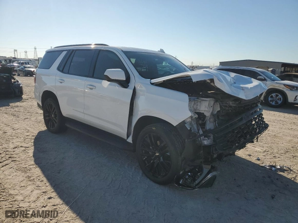2021 Chevrolet Tahoe LS with VIN 1GNSCMKD5MR293121, listed as a Copart auction lot 73419424 with 75,657 mi miles and Salvage Title. Bid and sale history available at carsss.com. Image 4.