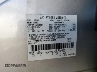 2019 Ford Edge SEL with VIN 2FMPK3J97KBB38381, listed as a Copart auction lot 89071165 with 124,891 mi miles and Clean Title. Bid and sale history available at carsss.com. Image 13.