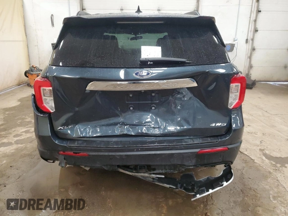 2022 Ford Explorer XLT with VIN 1FMSK8DH8NGB97480, listed as a Copart auction lot 50599045 with 48,396 mi miles and Salvage Title. Bid and sale history available at DreamBid. Image 6.