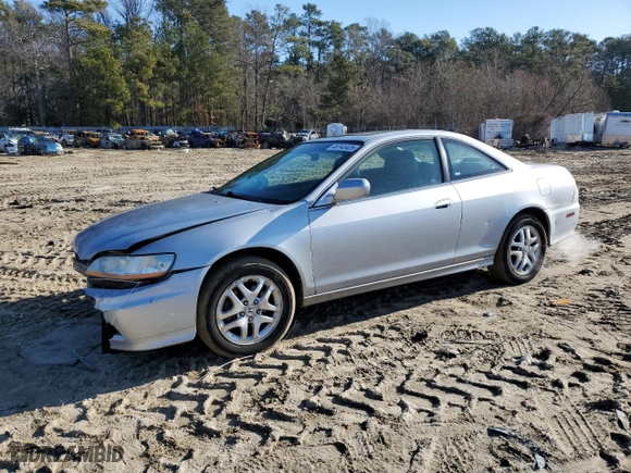 2002 Honda Accord Cpe EX w/Leather with VIN 1HGCG225X2A009381, listed as a Copart auction lot 46143425 with NaN miles and Salvage Title. Bid and sale history available at carsss.com. Image 1.