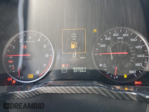 2022 Subaru WRX Premium with VIN JF1VBAF68N9024752, listed as a Copart auction lot 46773635 with 22,154 mi miles and Salvage Title. Bid and sale history available at DreamBid. Image 9.