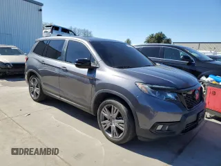 2020 Honda Passport EX-L with VIN 5FNYF7H57LB001582, listed as a Copart auction lot 47592685 with 54,530 mi miles and Salvage Title. Bid and sale history available at DreamBid. Image 4.