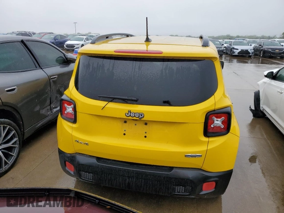 2017 Jeep Renegade Latitude with VIN ZACCJBBB9HPF02614, listed as a Copart auction lot 51486155 with 81,657 mi miles and Salvage Title. Bid and sale history available at carsss.com. Image 6.