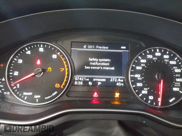 2017 Audi allroad A4 Premium with VIN WA17NAF40HA079928, listed as a Copart auction lot 44864813 with 97,421 mi miles and . Bid and sale history available at DreamBid. Image 9.