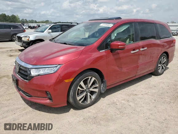 2022 Honda Odyssey Touring z VIN 5FNRL6H88NB001837, wystawiony jako Copart lot #51494635 z przebiegiem 37 695 mil mil oraz Szkoda całkowita • Salvage title. Historia ofert i sprzedaży dostępna na DreamBid. Obrazek 1.