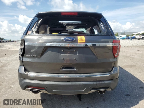 2018 Ford Explorer Limited with VIN 1FM5K7F89JGB15710, listed as a Copart auction lot 63499065 with 65,419 mi miles and Salvage title. Bid and sale history available at DreamBid. Image 6.