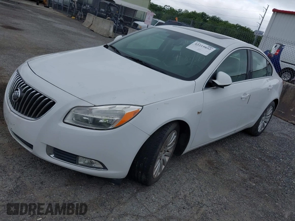 2011 Buick Regal CXL RL4 with VIN 2G4GS5EC1B9192588, listed as a IAAI auction lot 42219852 with Not provided miles and . Bid and sale history available at DreamBid. Image 2.