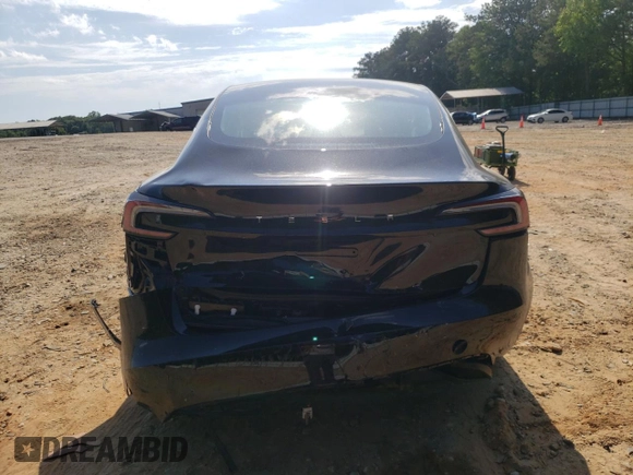2025 Tesla Model 3 Long Range with VIN 5YJ3E1EA4SF965566, listed as a Copart auction lot 56820165 with 1,041 mi miles and Salvage title. Bid and sale history available at DreamBid. Image 6.