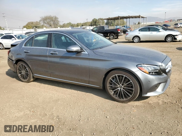 2021 Mercedes-Benz C 300 with VIN W1KWF8DBXMR638766, listed as a Copart auction lot 42577795 with 19,507 mi miles and Salvage Title. Bid and sale history available at carsss.com. Image 4.