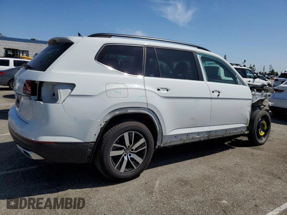 2021 Volkswagen Atlas SE with VIN 1V2DP2CA1MC549724, listed as a Copart auction lot 50237905 with 45,932 mi miles and Salvage title. Bid and sale history available at DreamBid. Image 3.