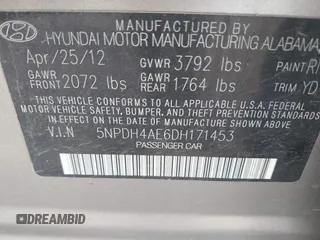 2013 Hyundai Elantra Limited с VIN 5NPDH4AE6DH171453, выставлен на аукционе IAAI как лот 42198633 с пробегом 183 190 миль миль и . История ставок и продаж доступна на DreamBid. Изображение 9.