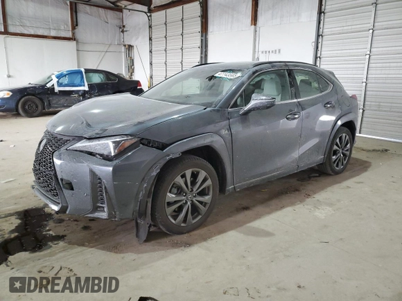 2023 Lexus UX 250h F Sport with VIN JTHB9JBH2P2066473, listed as a Copart auction lot 47743565 with 13,361 mi miles and Salvage Title. Bid and sale history available at DreamBid. Image 1.