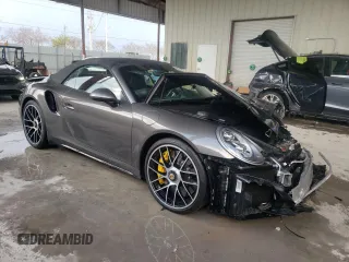 2017 Porsche 911 Turbo with VIN WP0CD2A99HS178807, listed as a Copart auction lot 56427314 with 33,214 mi miles and Salvage Title. Bid and sale history available at carsss.com. Image 4.