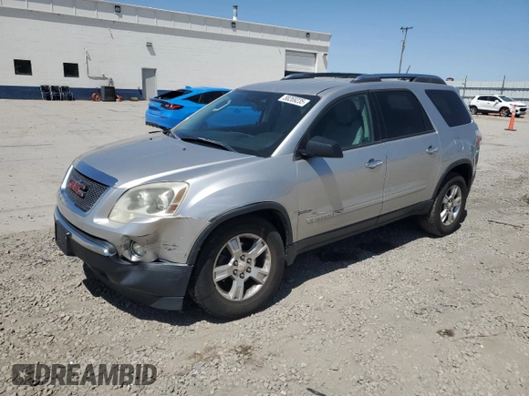 2008 GMC Acadia SLE1 z VIN 1GKEV13748J265438, wystawiony jako Copart lot #58269235 z przebiegiem 195 235 mil mil oraz Szkoda całkowita • Salvage title. Historia ofert i sprzedaży dostępna na DreamBid. Obrazek 1.