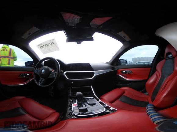 2022 BMW M3 Competition z VIN WBS33AY0XNFM29450, wystawiony jako IAAI lot #41609392 z przebiegiem 22 776 mil mil oraz . Historia ofert i sprzedaży dostępna na DreamBid. Obrazek 18.