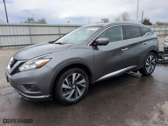 2015 Nissan Murano SL with VIN 5N1AZ2MH9FN206799, listed as a Copart auction lot 50927125 with 98,098 mi miles and Salvage Title. Bid and sale history available at carsss.com. Image 1.