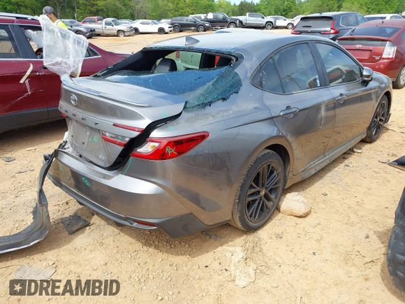 2025 Toyota Camry LE with VIN 4T1DAACK6SU510894, listed as a IAAI auction lot 42048585 with 12,601 mi miles and . Bid and sale history available at DreamBid. Image 4.