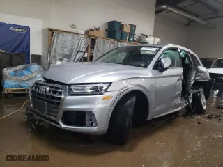 2018 Audi Q5 Premium with VIN WA1ANAFY8J2193197, listed as a Copart auction lot 47289895 with 76,156 mi miles and Salvage Title. Bid and sale history available at carsss.com. Image 1.