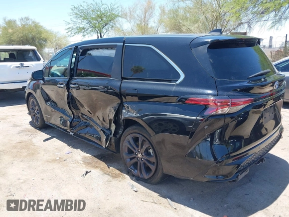 2021 Toyota Sienna XSE with VIN 5TDXRKEC6MS021909, listed as a IAAI auction lot 42432609 with 57,295 mi miles and . Bid and sale history available at DreamBid. Image 3.
