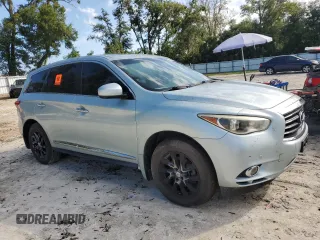 2013 Infiniti JX35 with VIN 5N1AL0MN5DC328953, listed as a Copart auction lot 76002694 with 170,006 mi miles and Salvage Title. Bid and sale history available at carsss.com. Image 4.