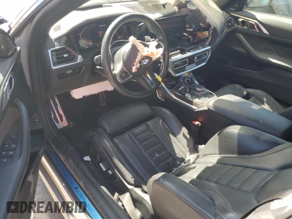 2023 BMW 4 Series M440i with VIN WBA53AT04PCL19583, listed as a Copart auction lot 69123974 with 29,341 mi miles and Salvage Title. Bid and sale history available at DreamBid. Image 8.