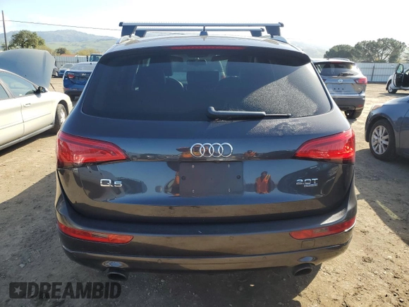 2014 Audi Q5 Premium Plus with VIN WA1LFAFP0EA105784, listed as a Copart auction lot 51862495 with 171,596 mi miles and Salvage title. Bid and sale history available at DreamBid. Image 6.