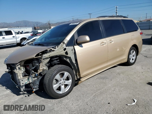 2012 Toyota Sienna LE AAS with VIN 5TDKK3DC1CS200380, listed as a Copart auction lot 46888765 with 78,073 mi miles and Salvage Title. Bid and sale history available at carsss.com. Image 1.