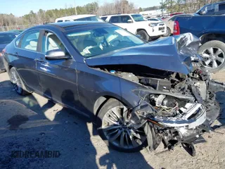 2017 Genesis G80 5.0L Ultimate with VIN KMHGN4JF9HU178161, listed as a IAAI auction lot 41347795 with 76,522 mi miles. Bid and sale history available at carsss.com. Image 1.