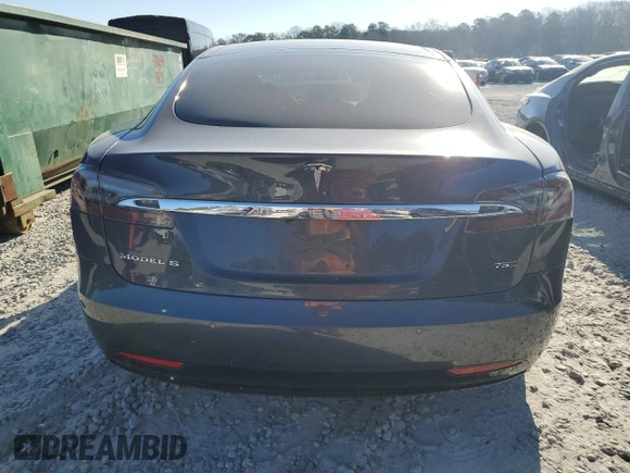 2018 Tesla Model S 75D with VIN 5YJSA1E26JF283528, listed as a Copart auction lot 46980685 with 35,371 mi miles and Salvage Title. Bid and sale history available at DreamBid. Image 6.