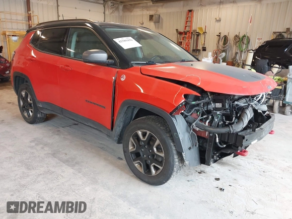 2018 Jeep Compass Trailhawk with VIN 3C4NJDDB4JT169366, listed as a IAAI auction lot 42389456 with 128,980 mi miles and . Bid and sale history available at DreamBid. Image 1.