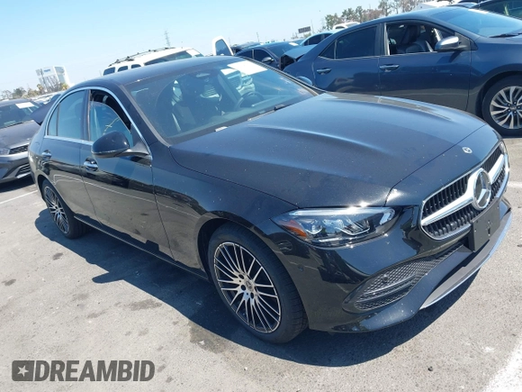 2025 Mercedes-Benz C 300 with VIN W1KAF4GB5SR281640, listed as a IAAI auction lot 42668491 with 1,869 mi miles and . Bid and sale history available at DreamBid. Image 1.