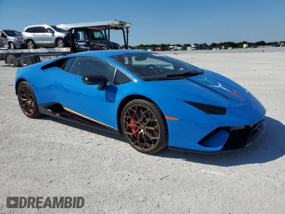 2018 Lamborghini Huracan z VIN ZHWUD4ZF2JLA08437, wystawiony jako Copart lot #50956455 z przebiegiem 7412 mil mil oraz Nie do naprawy. Historia ofert i sprzedaży dostępna na DreamBid. Obrazek 4.
