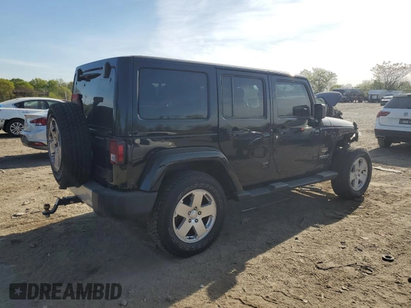 2013 Jeep Wrangler Unlimited Moab with VIN 1C4HJWEG9DL667663, listed as a Copart auction lot 53716105 with 184,885 mi miles and Salvage title. Bid and sale history available at DreamBid. Image 3.