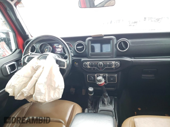 2020 Jeep Gladiator Overland with VIN 1C6HJTFG9LL152701, listed as a Copart auction lot 80737794 with 61,654 mi miles and Salvage title. Bid and sale history available at DreamBid. Image 8.