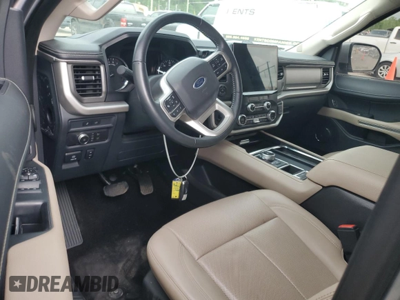 2022 Ford Expedition Max XLT with VIN 1FMJK1HT2NEA14989, listed as a Copart auction lot 54186415 with 50,243 mi miles and Salvage title. Bid and sale history available at DreamBid. Image 8.