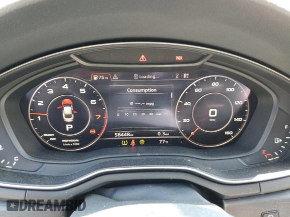 2018 Audi A5 Sportback Premium Plus with VIN WAUBNCF52JA129963, listed as a Copart auction lot 69507693 with 58,448 mi miles. Bid and sale history available at carsss.com. Image 9.